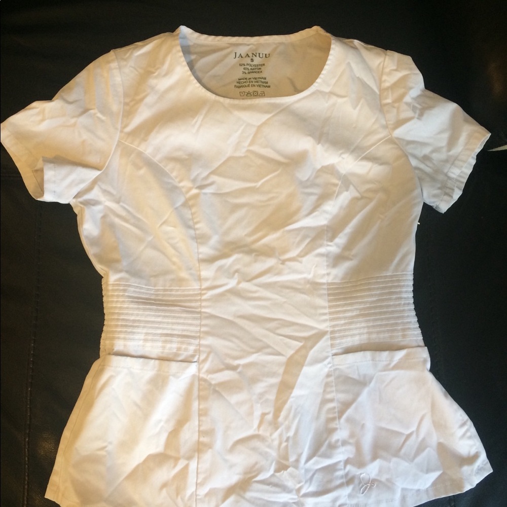 COPY - Jaanuu small white scrub top